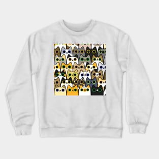 Pile Of Kitties Print Crewneck Sweatshirt